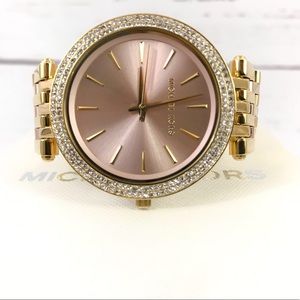 Michael Kors Ladies Darci Pink Dial Watch MK3507